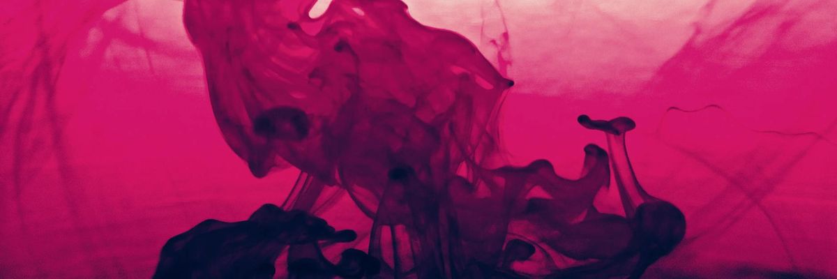 Wide abstract graphic showing movement flow